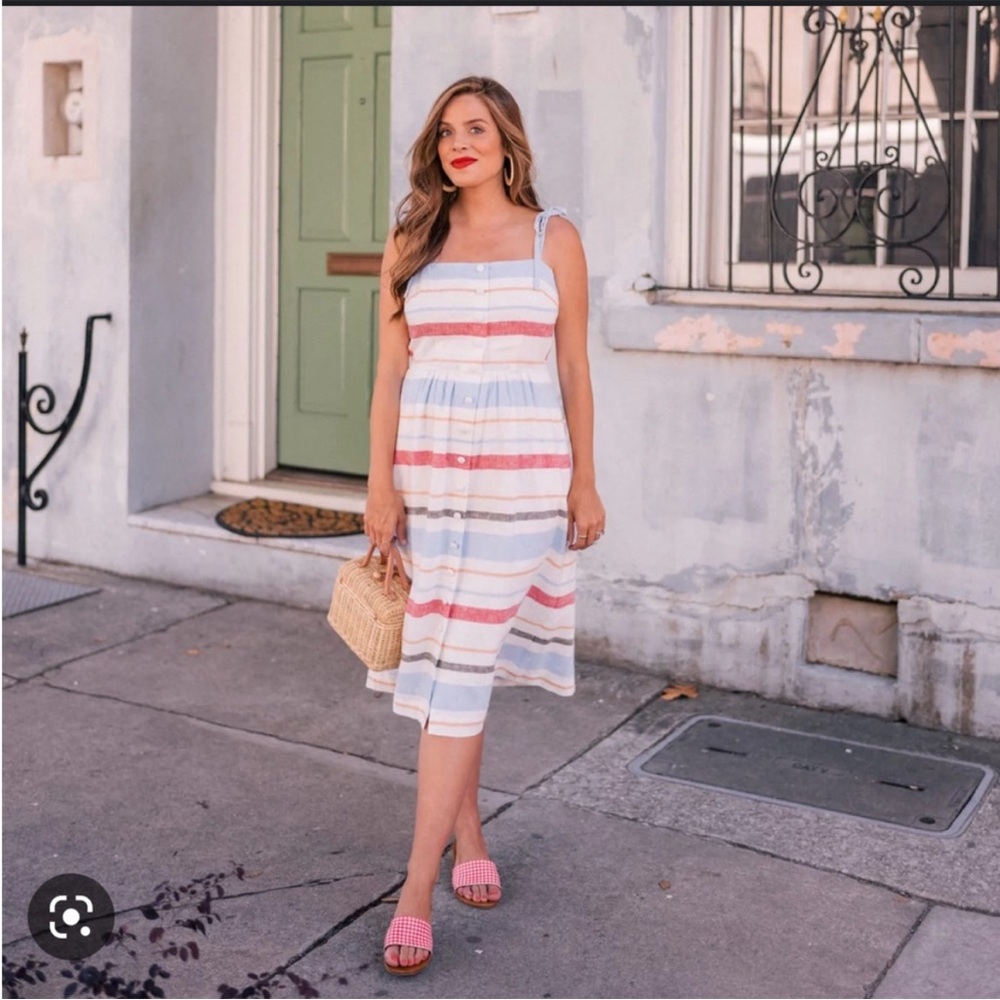 NWT GAL MEETS GLAM Stripe Sleeveless Dress Size 18